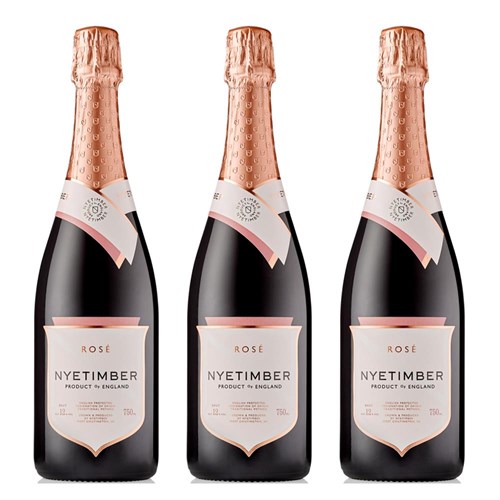 Nyetimber Rose English Sparkling Wine 75cl Treble Prosecco Set